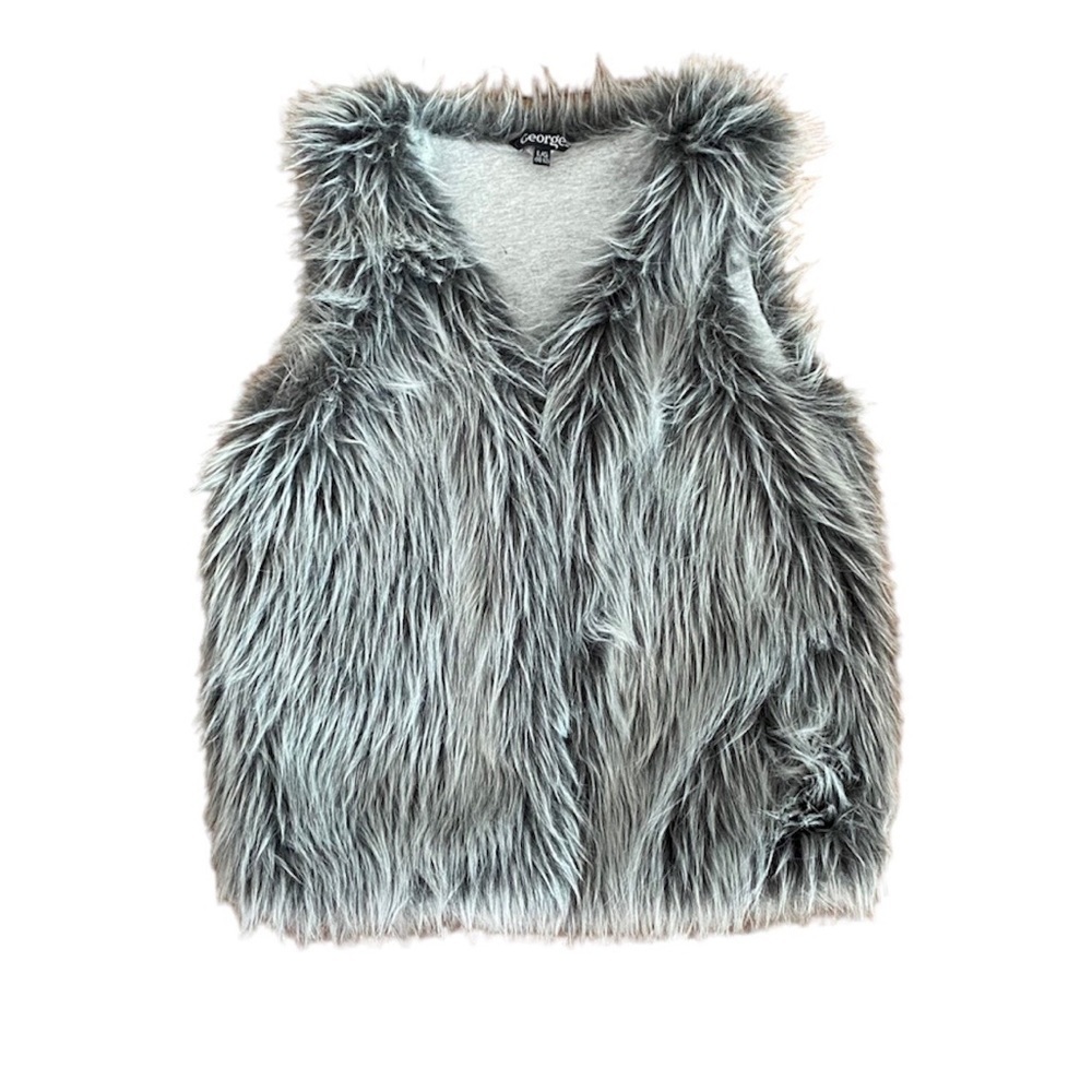 Faux fur vest size Large (10/12)
